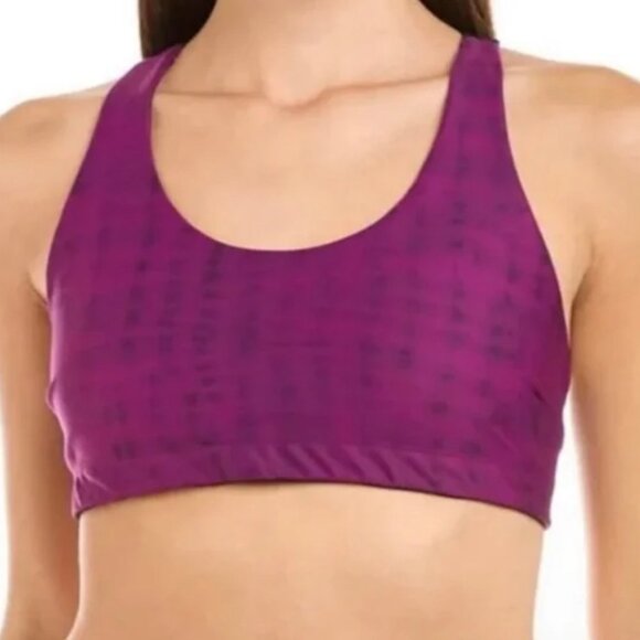 NWT JOHNNY WAS CALME Endurance Reversible Sports Bra Magenta & Black S - Picture 1 of 5